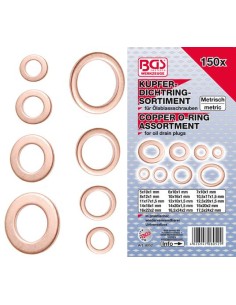 Surtido de arandelas cobre  150 piezas