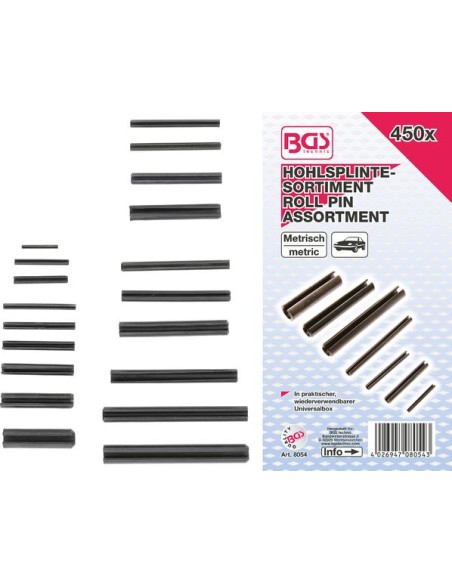 REF  8054       Surtido de pasadores huecos/pasado