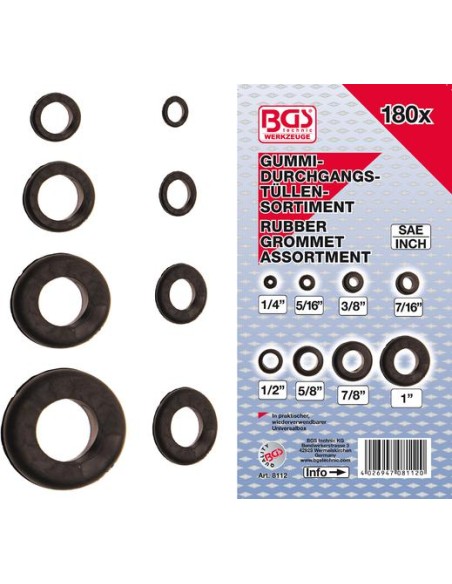 REF  8112       Surtido de arandelas de goma pulga