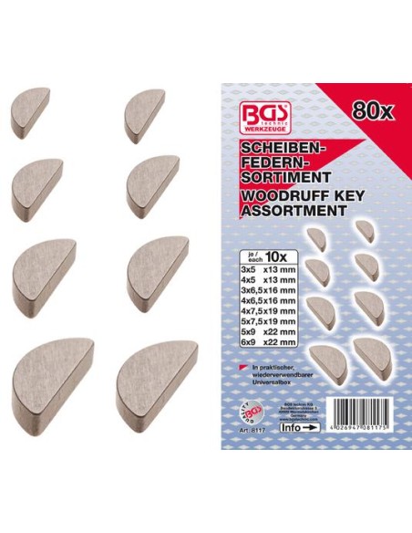 REF  8117       Surtido de chavetas tipo Woodruff