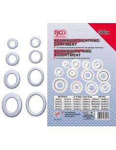 REF  8143   Surtido de arandelas aluminio 300 piez