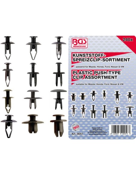 REF  9057     Surtido de clips de expansión de plá
