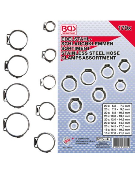 REF  14115        Surtido de abrazaderas de acero