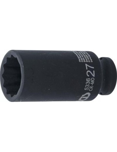 Llaves de vaso impacto 12 caras  largo | 27 mm