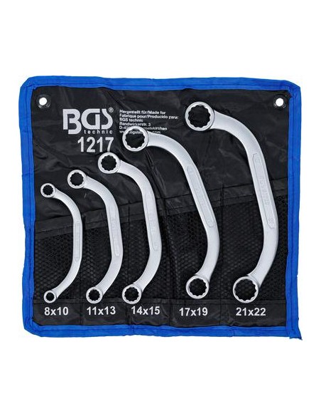 Juego de llaves de estrella planas en media luna 