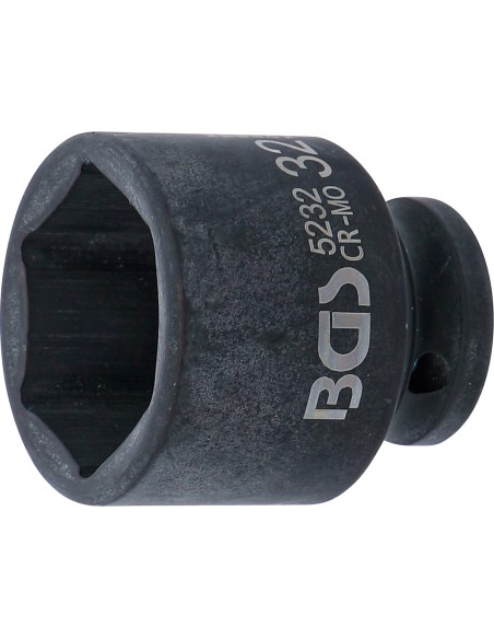 Llaves de vaso impacto hexagonal | entrada 12,5 mm (1/2") | 32 mm