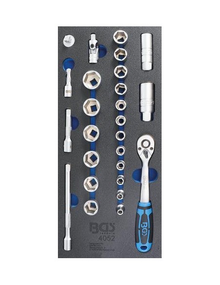 Bandeja para carro 1/3  Juego de llaves de vaso 10