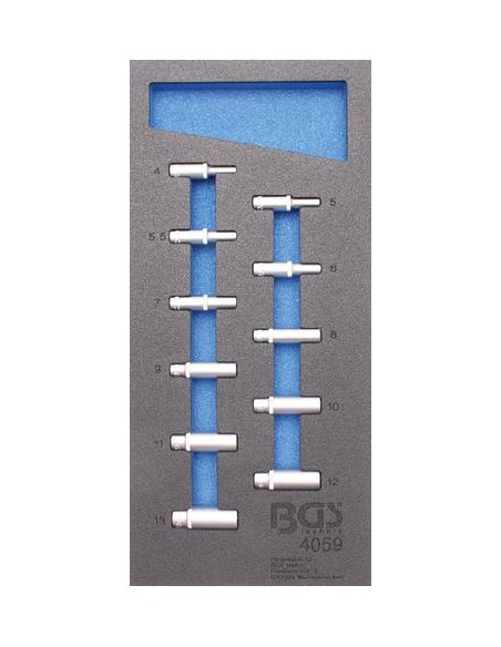 Bandeja para carro 1/3  Llaves de vaso hexagonal 6