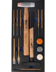 Bandeja para carro 1/3  Juego de martillo y cincel